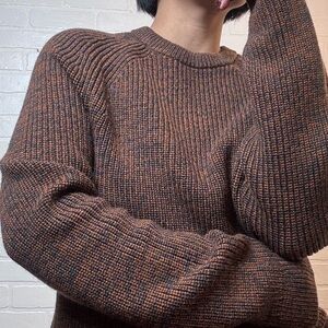 Theory Men's Brown Crewneck Sweater